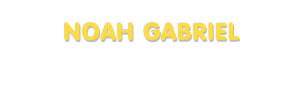 Der Vorname Noah Gabriel